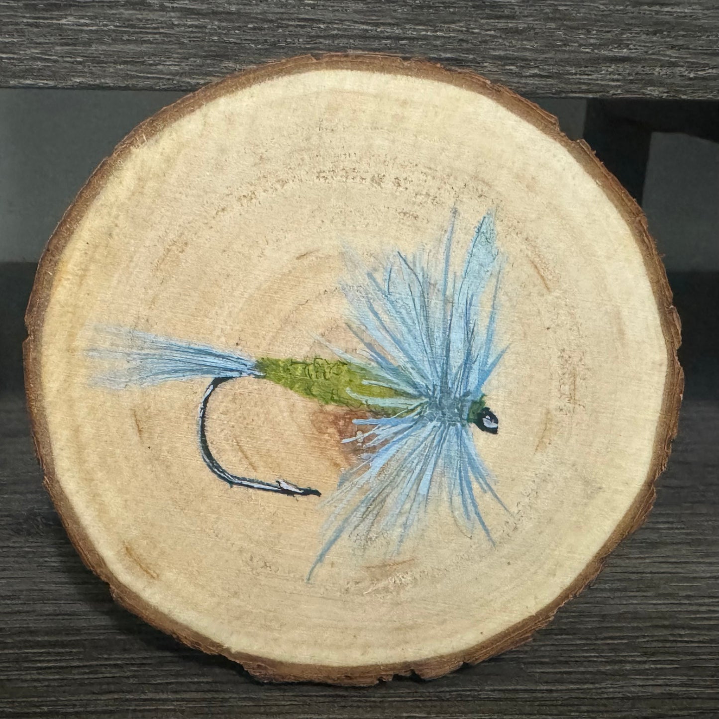 Flyfishing Flies Coasters-Live Edge