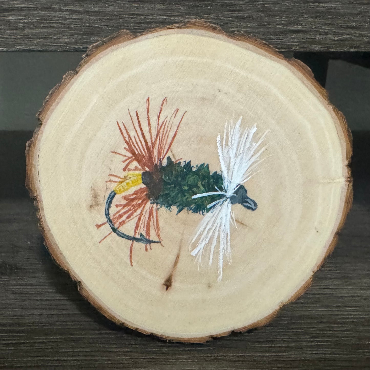 Flyfishing Flies Coasters-Live Edge