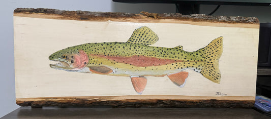 Rainbow Trout Live Edge Plank