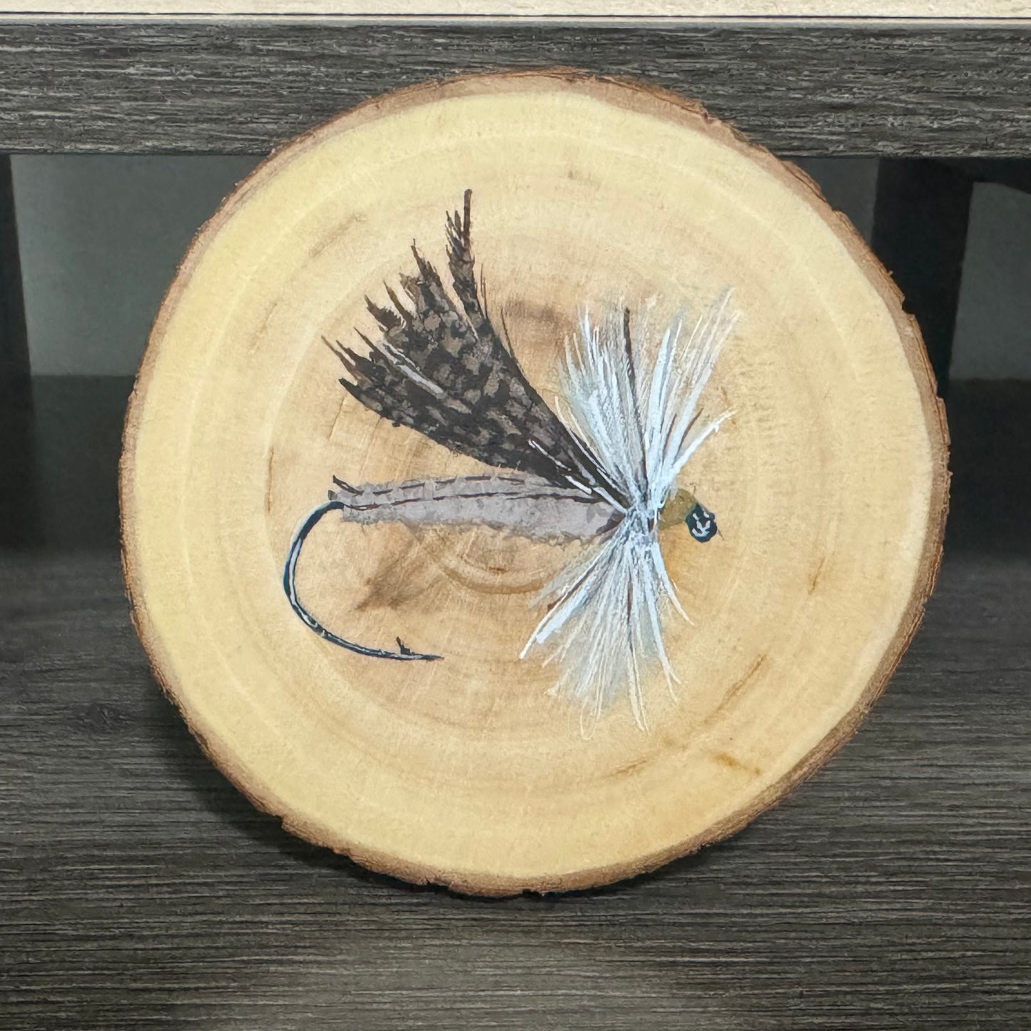 Flyfishing Flies Coasters-Live Edge