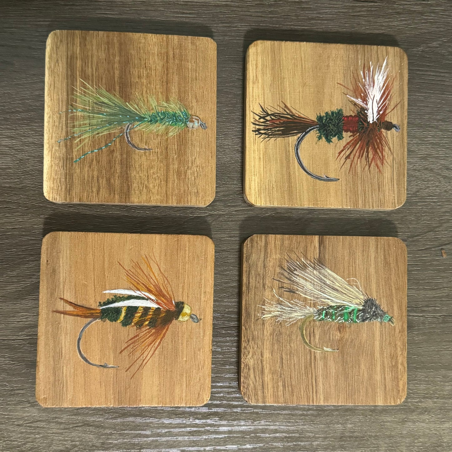 Flyfishing Flies Coasters