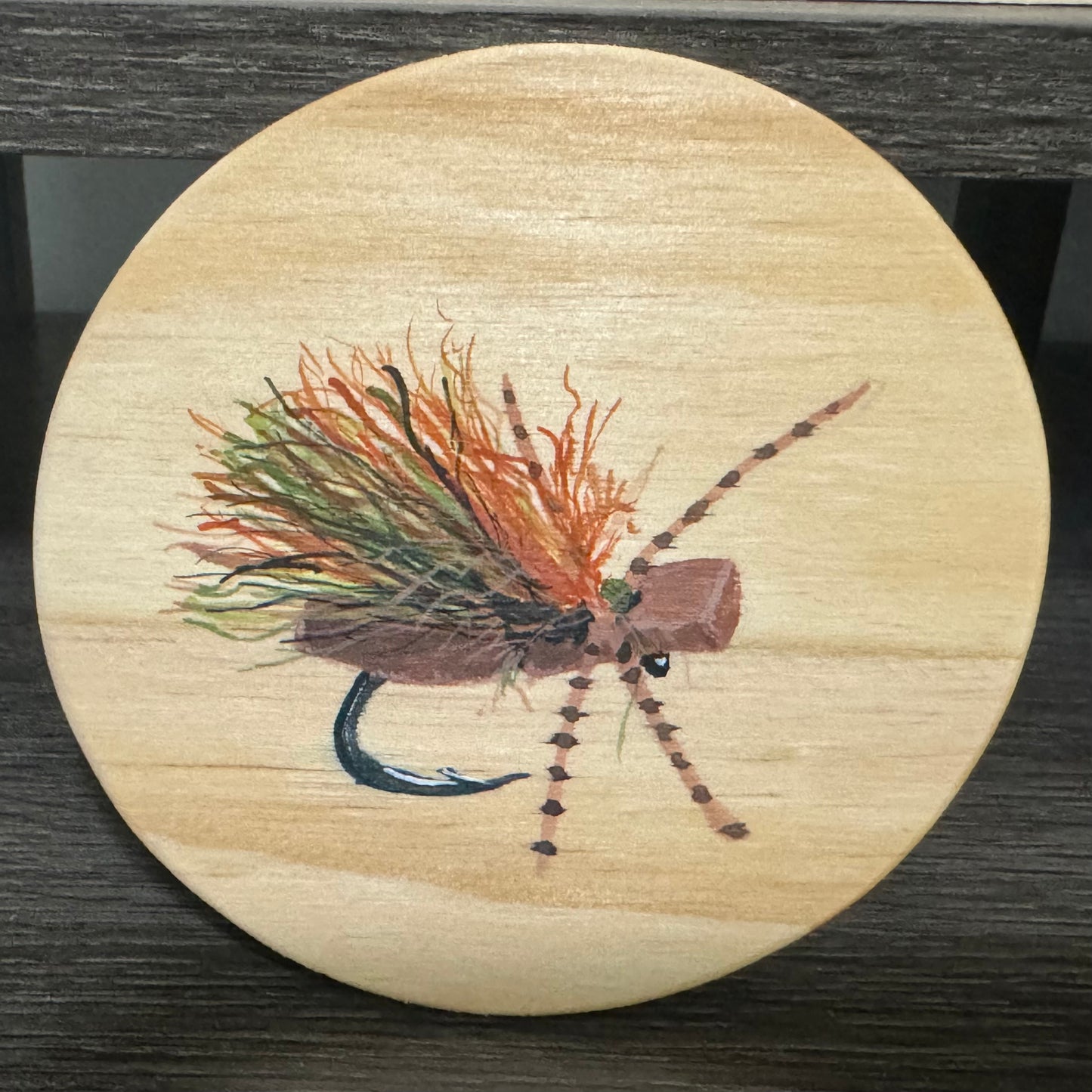 Flyfishing Flies Coasters with Holder